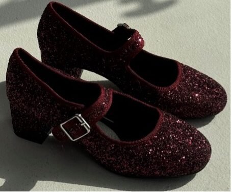 Marry jane burgundy heels