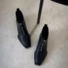 Black square boots