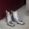 Silver square boots