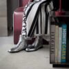 Silver square boots
