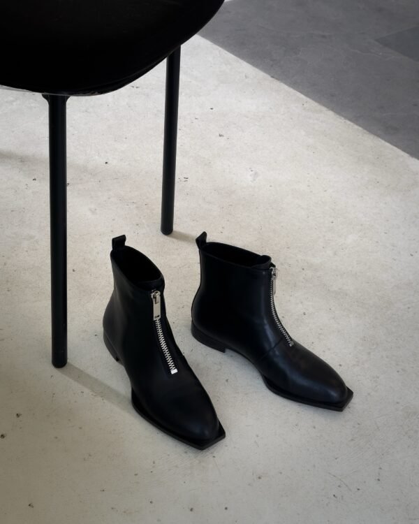Black square boots