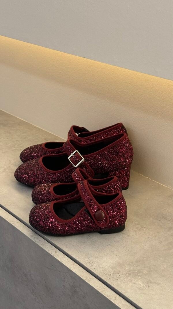 Marry Jane burgundy heels