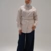 Beige belted shirt