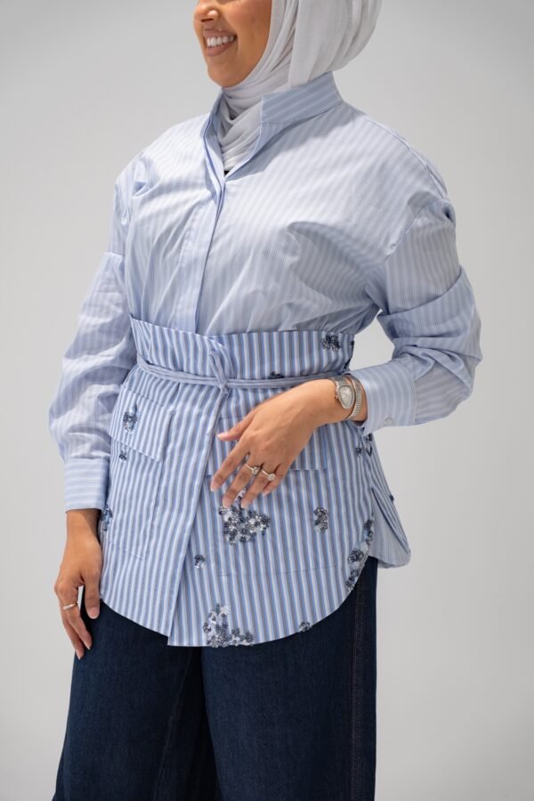 Blue Belted shirt