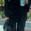 Black Kimono Set