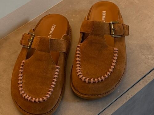 Camel Brown clogs
